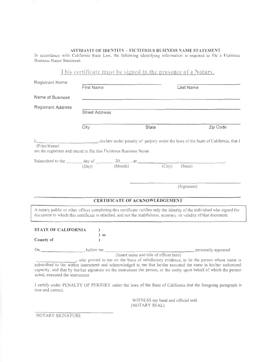 Abandonment of Fictitious Business Name Information - Mono County, California, Page 3