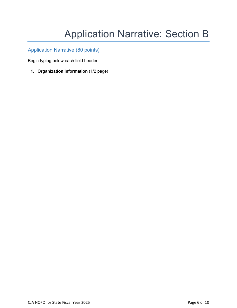 Notice of Funding Opportunity Application - Nevada, Page 6