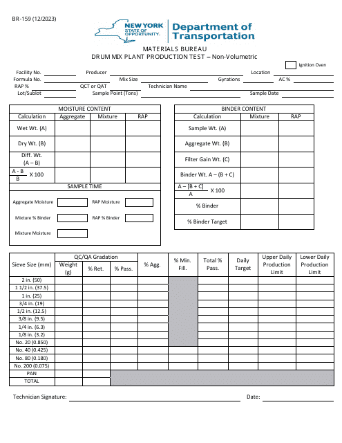 Form BR-159  Printable Pdf
