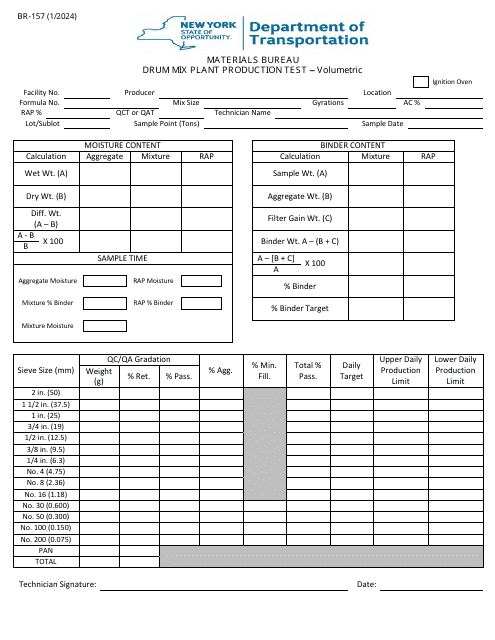 Form BR-157  Printable Pdf
