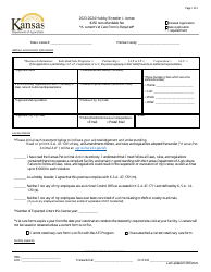 Document preview: Hobby Breeder License Application - Kansas, 2024