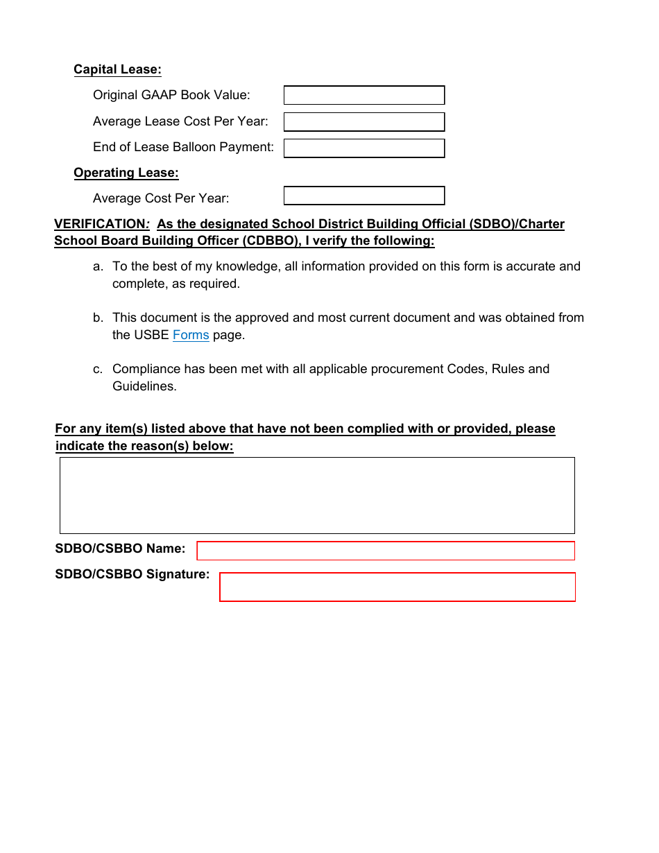 Form SP-4A Preliminary Information on Proposed School Facilities Construction - Utah, Page 3