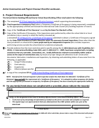 Active Construction and Project Closeout Checklist - Utah, Page 2