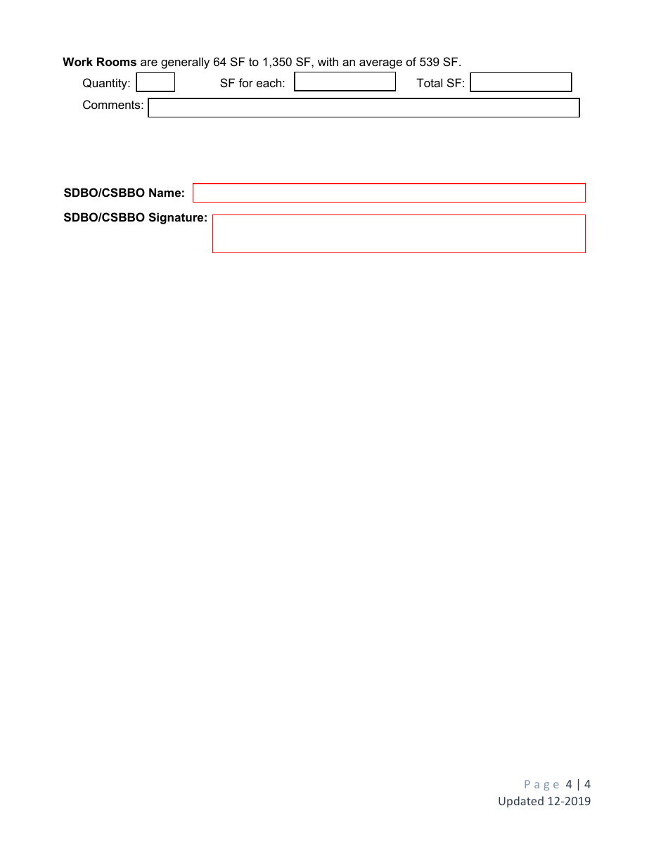 Form SP-5 Right Sizing Elementary School Educational Facilities Form - Utah, Page 4