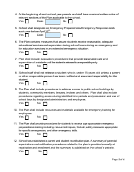 Elementary School Level Emergency Compliance and Assurance Form - Utah, Page 2