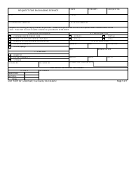 Document preview: AF Form 451 Request for Packaging Service