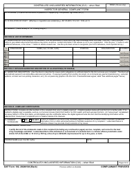 DAF Form 102 Inspector General Complaint Form, Page 2