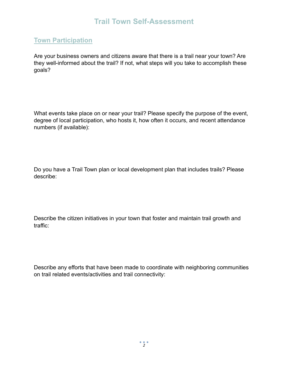 Trail Town Self-assessment - Florida, Page 2