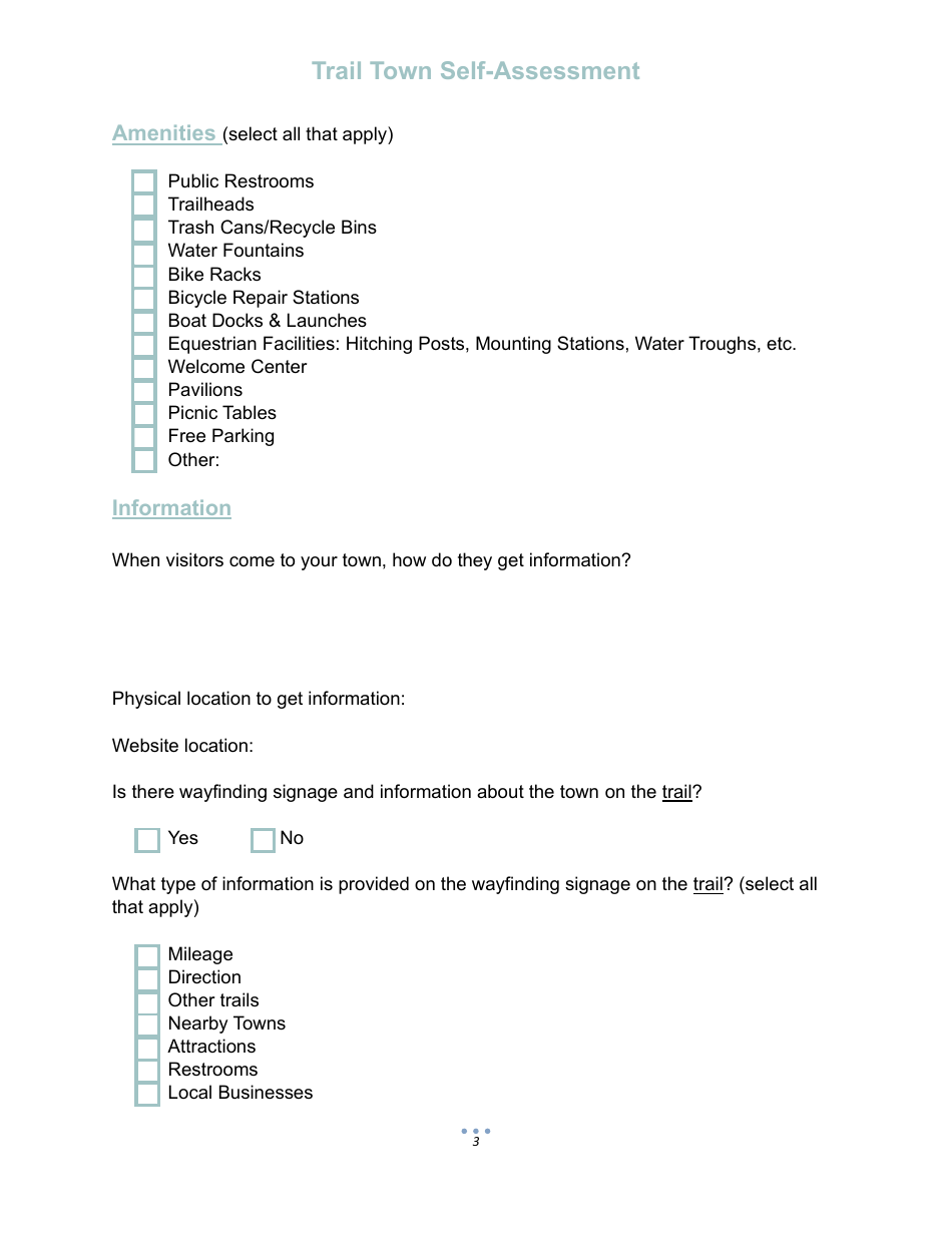 Trail Town Self-assessment - Florida, Page 3