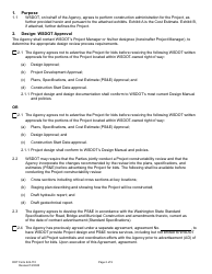 DOT Form 224-110 Wsdot Construction Administration of Agency Project Work by Wsdot - Actual Costs - Washington, Page 2