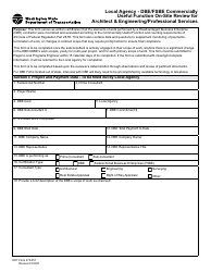 DOT Form 272-051A Local Agency - Dbe/Fsbe Commercially Useful Function on-Site Review for Architect and Engineering/Professional Services - Washington