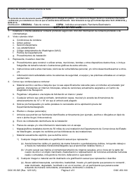Formulario DOC05-525S Notificacion De Rechazo - Washington (Spanish), Page 2