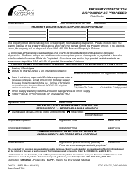 Document preview: Form DOC21-139ES Property Disposition - Washington (English/Spanish)
