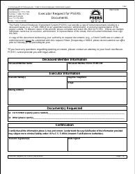 Document preview: Form PSRS-1332 Executor Request for Psers Documents - Pennsylvania