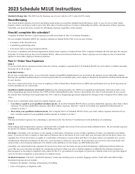 Schedule M1UE Unreimbursed Employee Business Expenses - Minnesota, Page 3