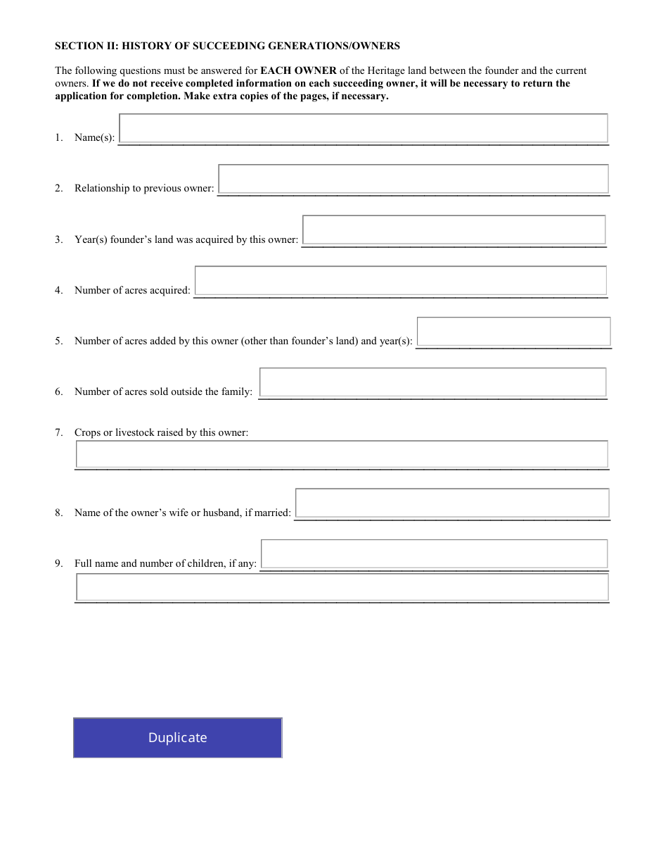 Family Land Heritage Application - Texas, Page 4