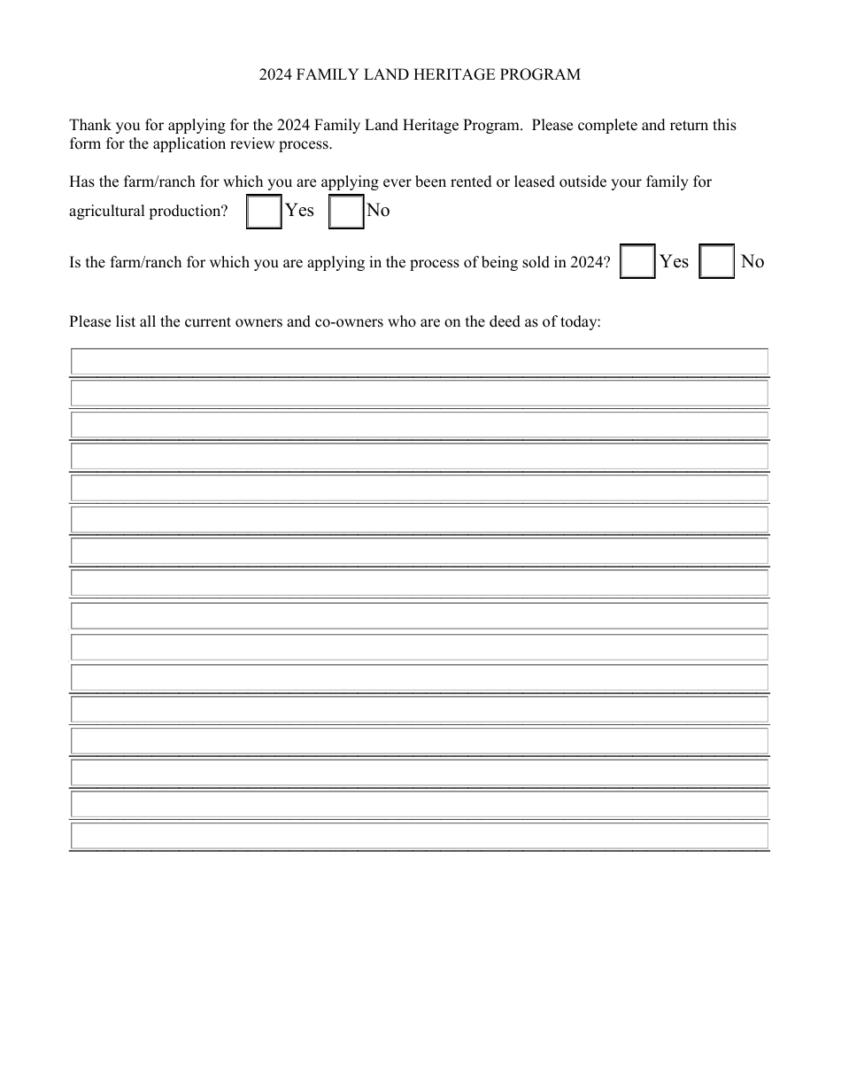 Family Land Heritage Application - Texas, Page 8