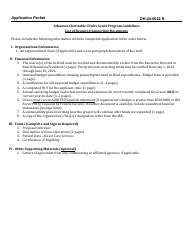 Form DH-24-0022 R Notice of Funds Availability Application Packet - Charitable Clinics - Arkansas, Page 14