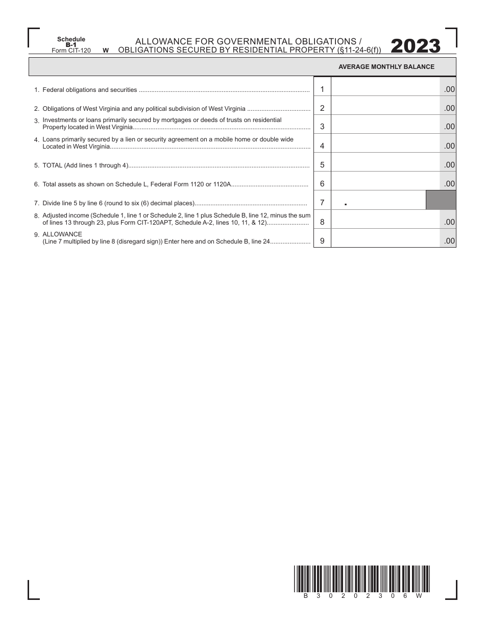 Form Cit 120 Download Printable Pdf Or Fill Online West Virginia Corporation Net Income Tax 7899