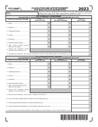Form CIT-120APT Allocation and Apportionment for Multistate Businesses - West Virginia