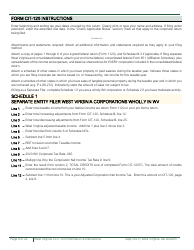 Instructions for Form CIT-120 West Virginia Corporation Net Income Tax Return - West Virginia, Page 8