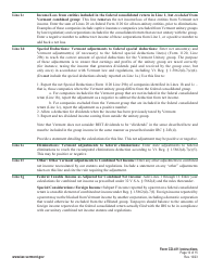 Instructions for Form CO-411 Vermont Corporate Income Tax Return - Vermont, Page 10