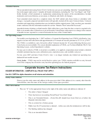 Instructions for Form CO-411 Vermont Corporate Income Tax Return - Vermont, Page 8