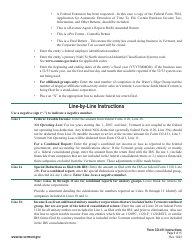 Instructions for Form CO-411 Vermont Corporate Income Tax Return - Vermont, Page 9