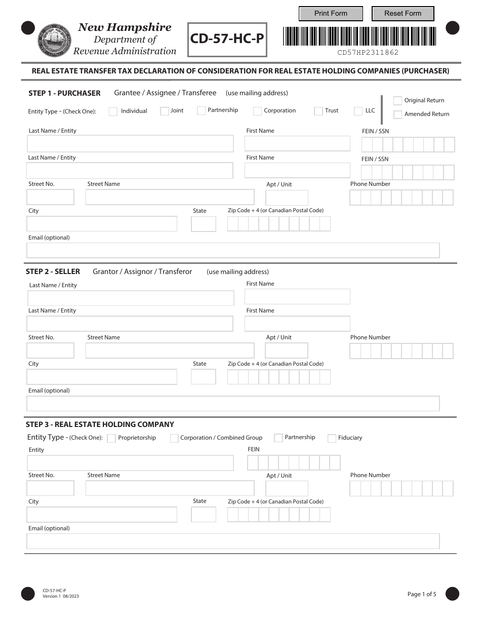 Form CD57HCP Download Fillable PDF or Fill Online Real Estate