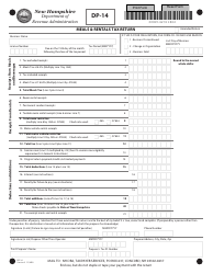 Document preview: Form DP-14 Meals & Rentals Tax Return - New Hampshire