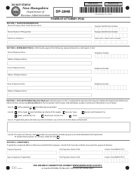 Document preview: Form DP-2848 Power of Attorney (Poa) - New Hampshire