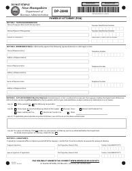 Form DP-2848 Power of Attorney (Poa) - New Hampshire