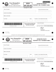 Form DP-255-ES Estimated Utility Property Tax - New Hampshire, Page 2