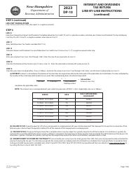 Instructions for Form DP-10 Interest and Dividends Tax Return - New Hampshire, Page 7