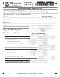 Document preview: Form DP-156 Nursing Facility Quality Assessment Return - New Hampshire