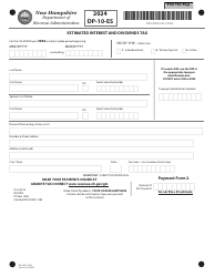 Form DP-10-ES Stimated Interest and Dividends Tax - New Hampshire, Page 3