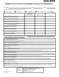 Document preview: Form DP-156 Nursing Facility Quality Assessment Calculation Worksheet - New Hampshire