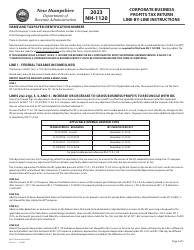 Instructions for Form NH-1120 Corporate Business Profits Tax Return - New Hampshire, Page 2
