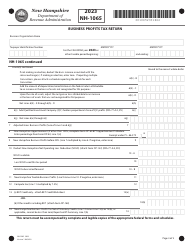 Form NH-1065 Business Profits Tax Return - New Hampshire, Page 3