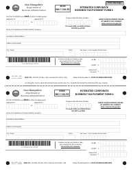 Form NH-1120-ES Estimated Corporate Business Tax - New Hampshire, Page 3
