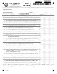 Document preview: Form DP-120-P Non-consolidated Members of a Combined Group Computation of Partnership Gross Business Profits - New Hampshire, 2023