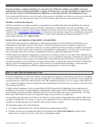 Instructions for USCIS Form I-881 Application for Suspension of Deportation or Special Rule Cancellation of Removal, Page 9