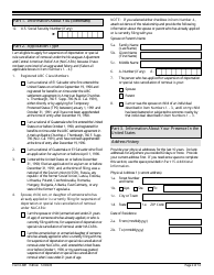USCIS Form I-881 Application for Suspension of Deportation or Special Rule Cancellation of Removal, Page 2