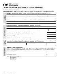 Form M1EDA Assignment of Income Tax Refunds - Minnesota