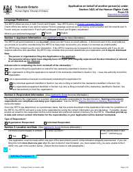 Form 1G (SJT001GE) Application on Behalf of Another Person(s) Under Section 34(5) of the Human Rights Code - Ontario, Canada, Page 3