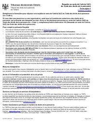 Document preview: Forme 1 (SJT001F) Requete En Vertu De L'article 34(1) Du Code DES Droits De La Personne - Ontario, Canada (French)