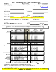 Document preview: Nasp Equipment Order Form - Private Schools & Non-profits - Pennsylvania, 2024