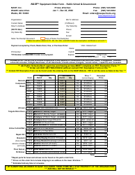Document preview: Nasp Equipment Order Form - Public School & Government - Pennsylvania, 2024