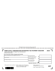 Form 40-ES (SFN28716) Estimated Income Tax - Corporations - North Dakota, Page 2