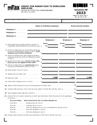 Document preview: Form SFN28712 Schedule ME Credit for Wages Paid to Mobilized Employee - North Dakota, 2023